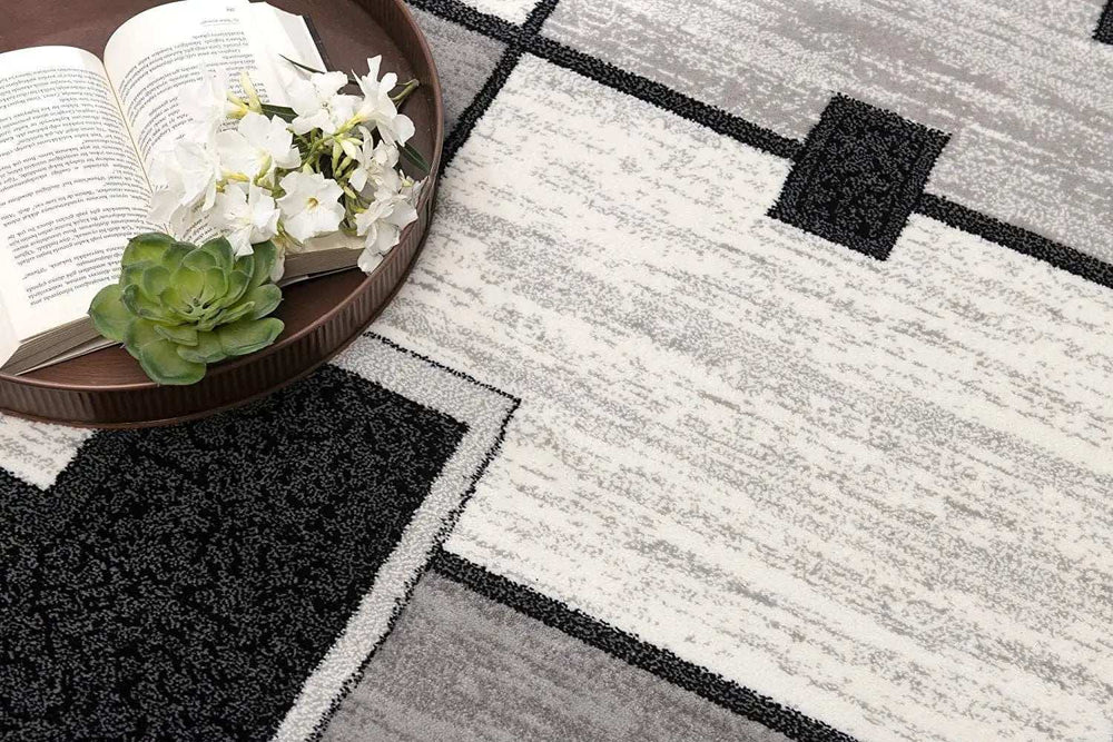 6' X 9' Gray Abstract Dhurrie Area Rug - Homeroots - Flyclothing LLC