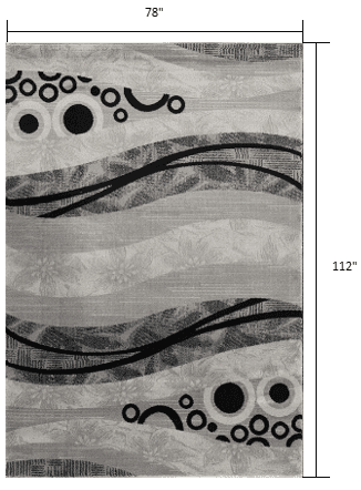 6' X 9' Gray Abstract Dhurrie Area Rug - Homeroots - Flyclothing LLC