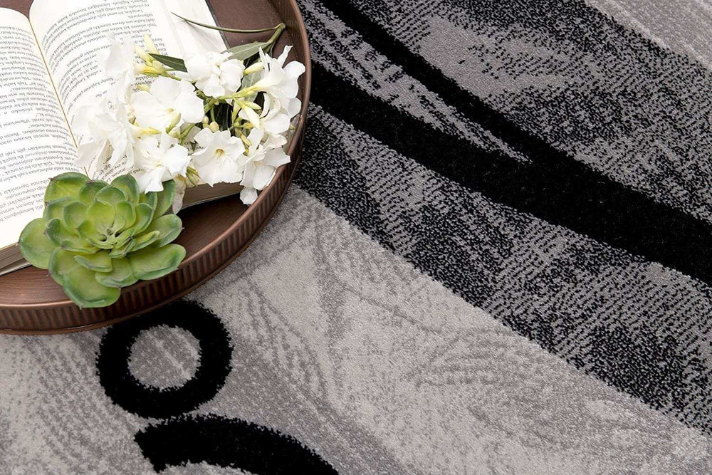 8' X 10' Gray Abstract Dhurrie Area Rug - Homeroots - Flyclothing LLC