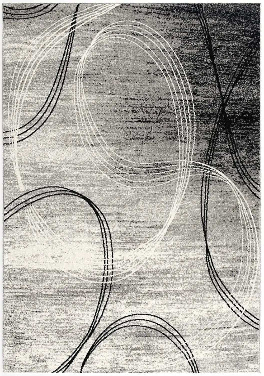 5' X 7' Gray Abstract Dhurrie Area Rug - Homeroots - Flyclothing LLC