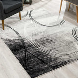 8' X 10' Gray Abstract Dhurrie Area Rug - Homeroots - Flyclothing LLC