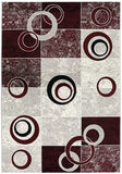 2' X 4' Red Abstract Dhurrie Area Rug - Homeroots - Flyclothing LLC
