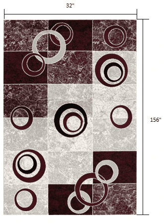 13' Runner Red Abstract Dhurrie Runner Rug - Homeroots - Flyclothing LLC