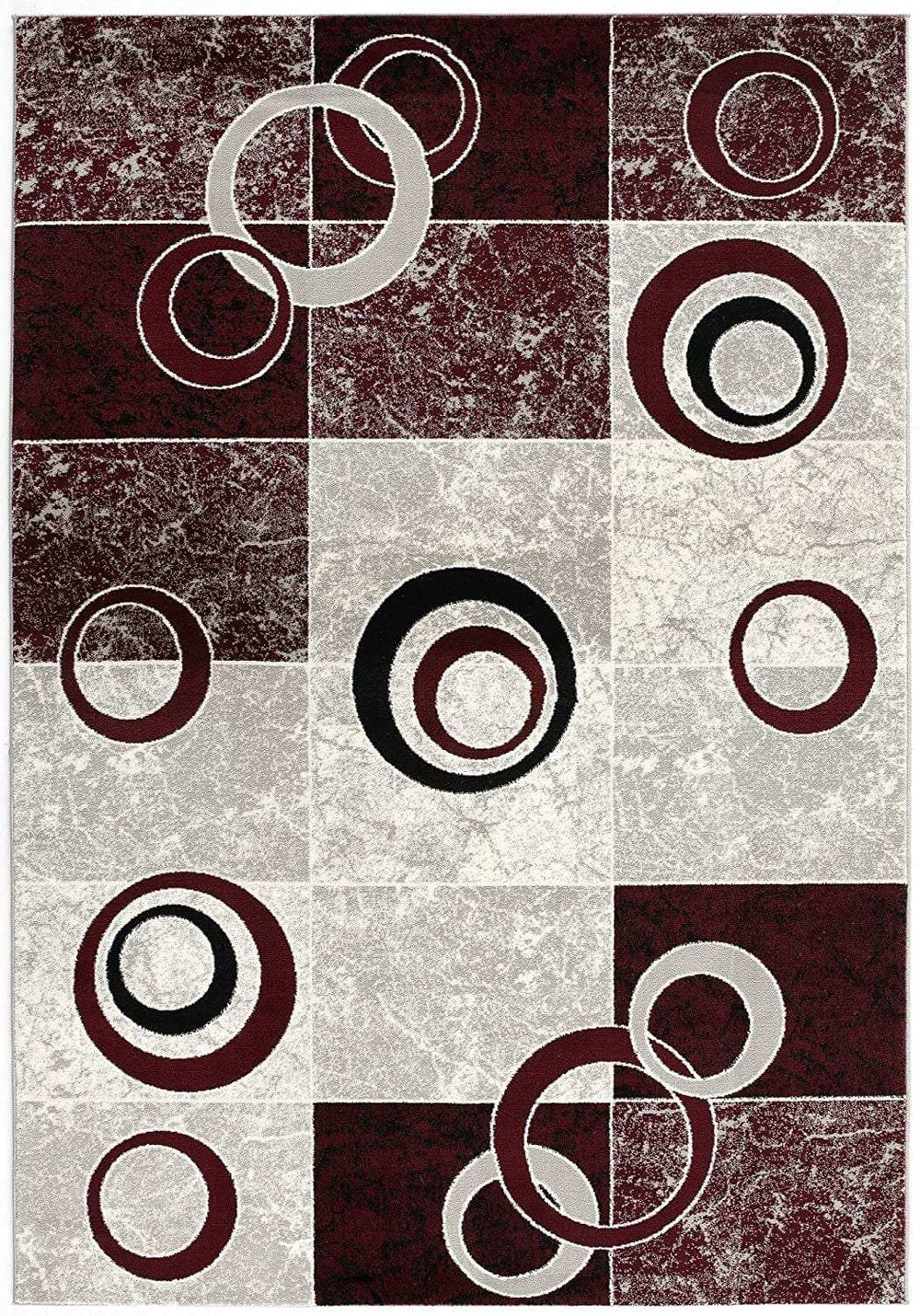 4' X 6' Red Abstract Power Loom Area Rug - Homeroots - Flyclothing LLC