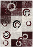8' X 10' Red Abstract Dhurrie Area Rug - Homeroots - Flyclothing LLC