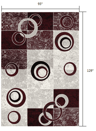 8' X 10' Red Abstract Dhurrie Area Rug - Homeroots - Flyclothing LLC