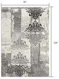8' X 10' Gray Damask Dhurrie Area Rug - Homeroots - Flyclothing LLC