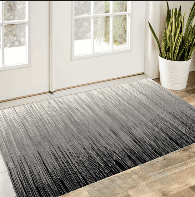 2' X 4' Black Abstract Dhurrie Area Rug - Homeroots - Flyclothing LLC
