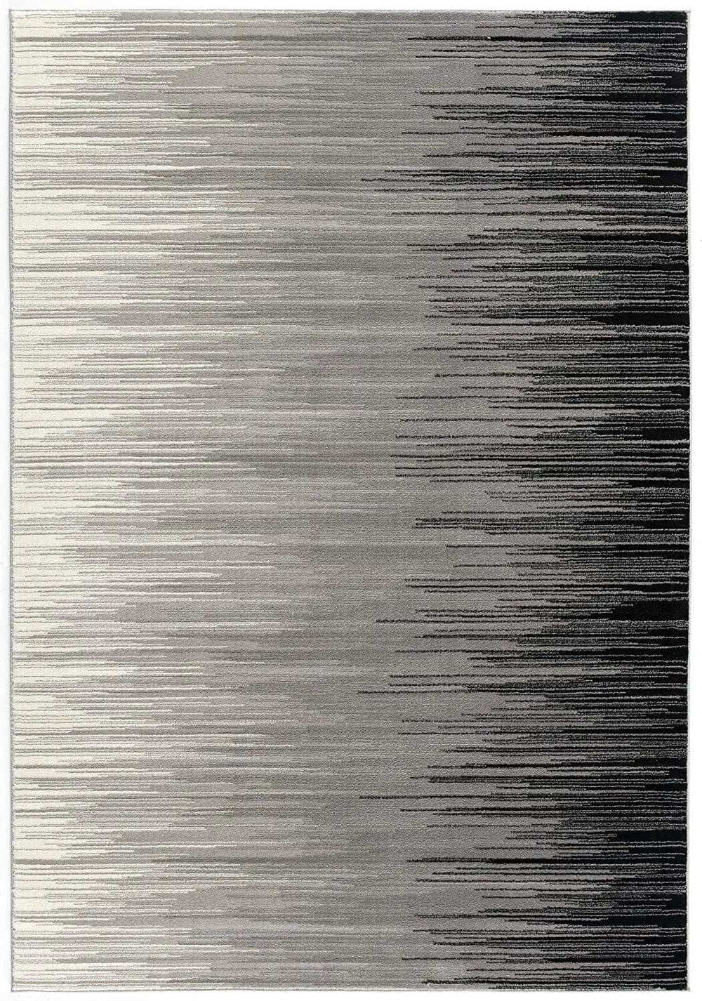 3' X 5' Black Abstract Power Loom Area Rug - Homeroots - Flyclothing LLC