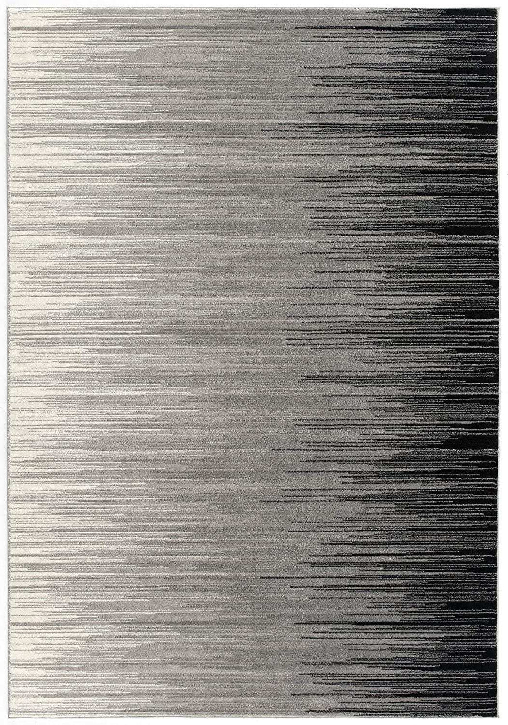 4' X 6' Black Abstract Power Loom Area Rug - Homeroots - Flyclothing LLC