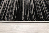 4' X 6' Black Abstract Power Loom Area Rug - Homeroots - Flyclothing LLC