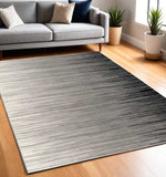 5' X 7' Black Abstract Dhurrie Area Rug - Homeroots - Flyclothing LLC