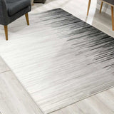 8' X 10' Black Abstract Dhurrie Area Rug - Homeroots - Flyclothing LLC