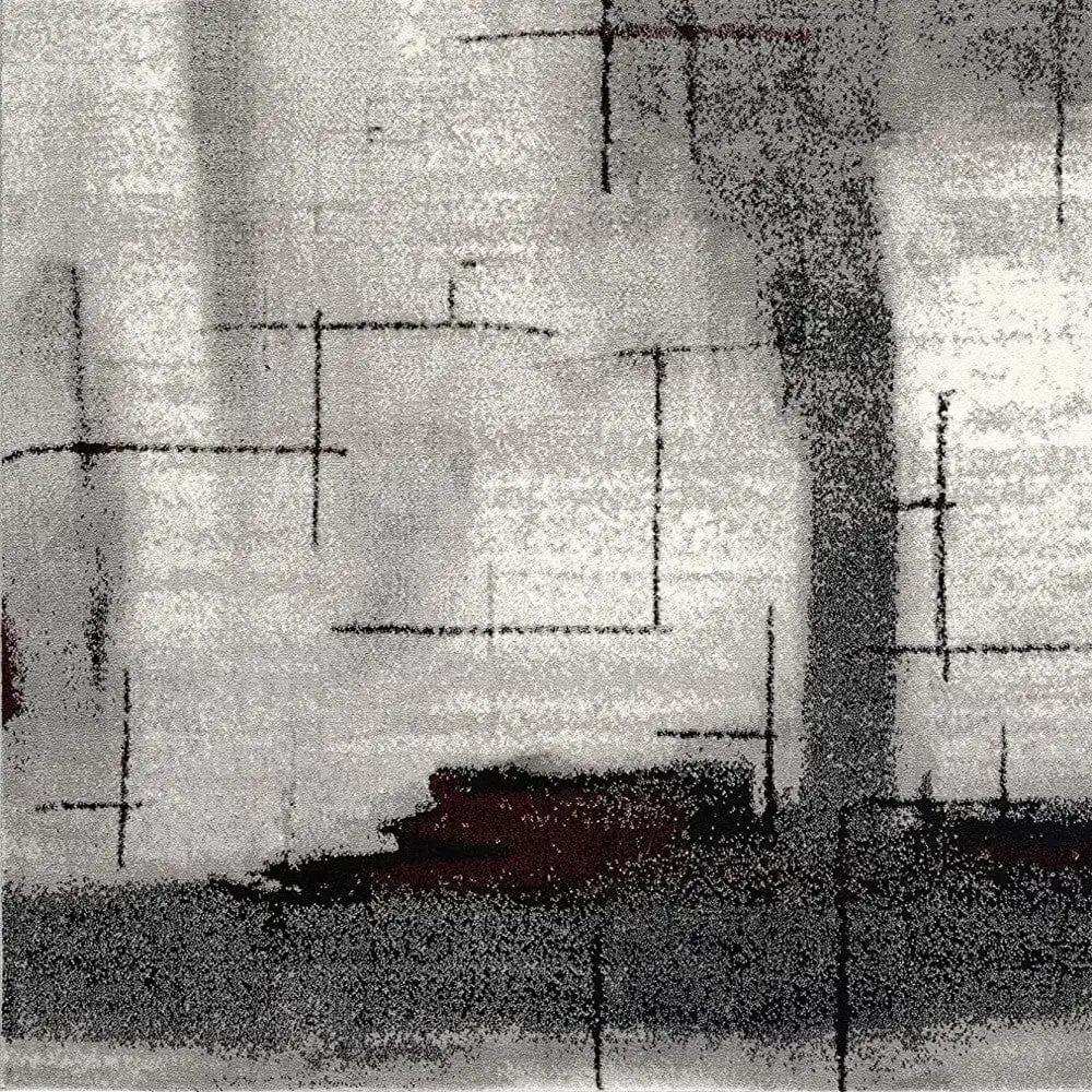 2' X 4' Gray Abstract Dhurrie Area Rug - Homeroots - Flyclothing LLC