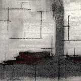 2' X 6' Gray And Burgundy Abstract Area Rug - Homeroots - Flyclothing LLC