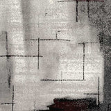 3' X 5' Gray And Burgundy Abstract Area Rug - Homeroots - Flyclothing LLC