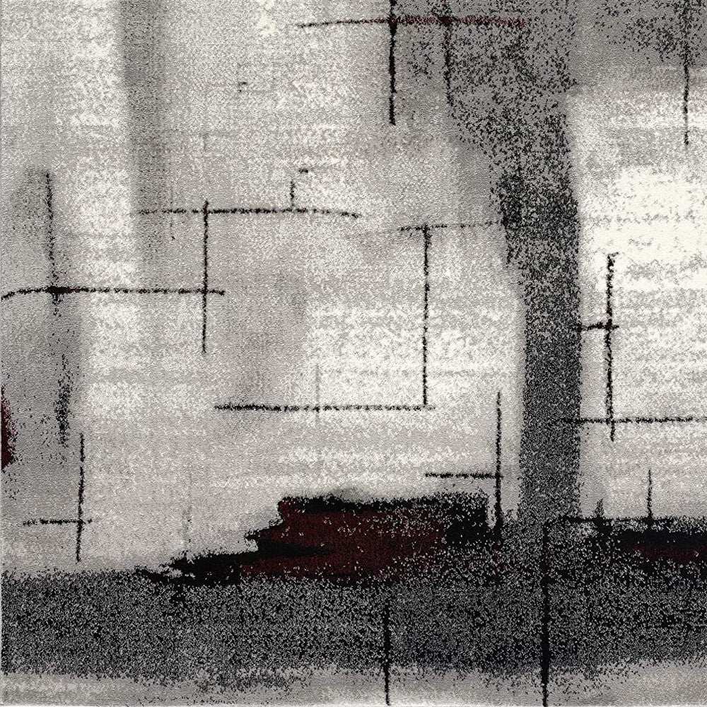 4' X 6' Gray Abstract Power Loom Area Rug - Homeroots - Flyclothing LLC