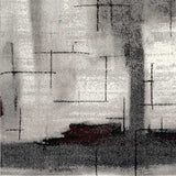 7' X 9' Gray And Burgundy Abstract Area Rug - Homeroots - Flyclothing LLC