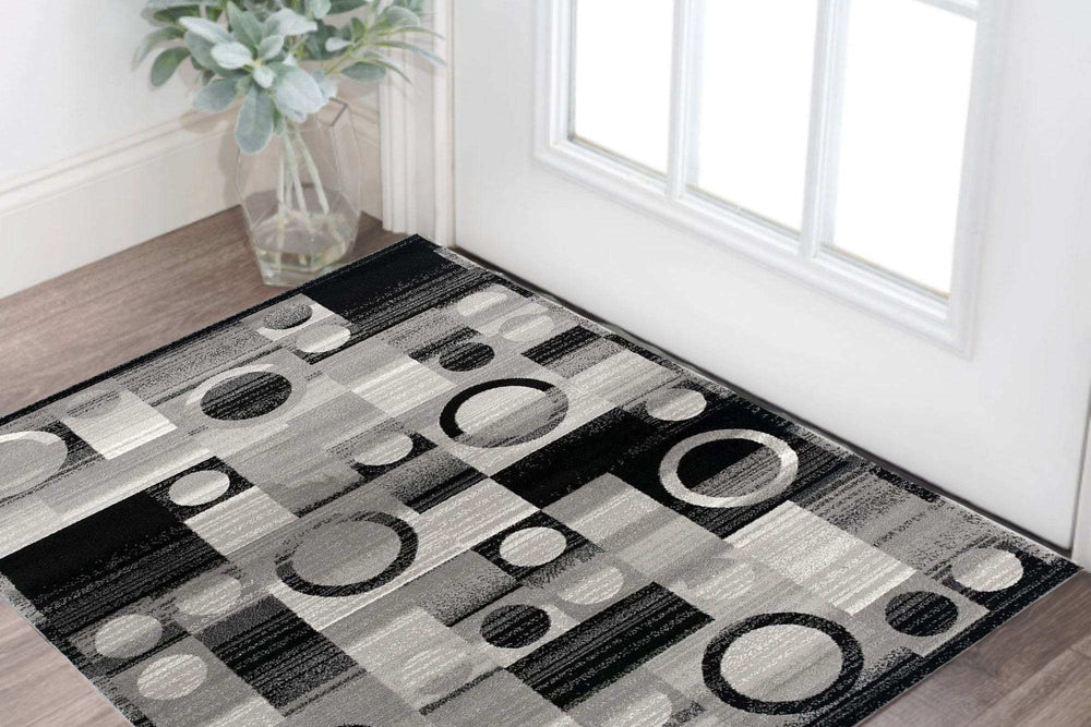 2' X 4' Gray Abstract Dhurrie Area Rug - Homeroots - Flyclothing LLC