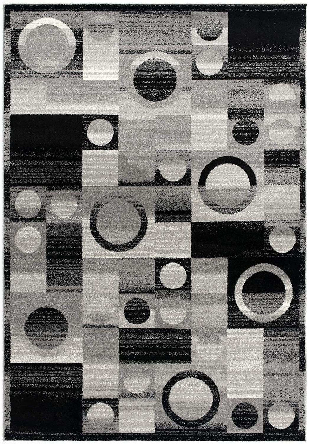 10' Gray Abstract Power Loom Runner Rug - Homeroots - Flyclothing LLC