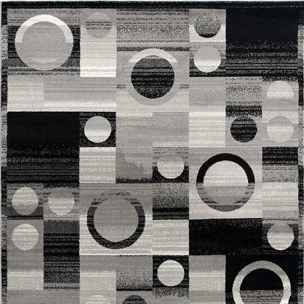 3' X 5' Gray Abstract Power Loom Area Rug - Homeroots - Flyclothing LLC