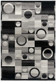 8' Gray Abstract Power Loom Runner Rug - Homeroots - Flyclothing LLC