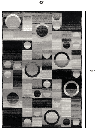 5' X 7' Gray Abstract Dhurrie Area Rug - Homeroots - Flyclothing LLC