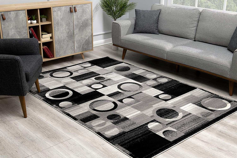 6' X 9' Gray Abstract Dhurrie Area Rug - Homeroots - Flyclothing LLC