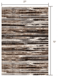 2' X 6' Beige Rustic Strokes Area Rug - Homeroots - Flyclothing LLC