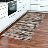 2' X 8' Beige Rustic Strokes Runner Rug - Homeroots - Flyclothing LLC