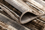 4' X 6' Gray and Brown Abstract Distressed Area Rug - Homeroots - Flyclothing LLC