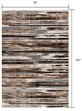 6' X 9' Beige Striped Dhurrie Area Rug - Homeroots - Flyclothing LLC