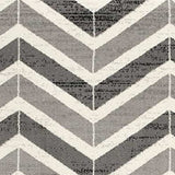 3' X 5' Gray Chevron Power Loom Area Rug - Homeroots - Flyclothing LLC