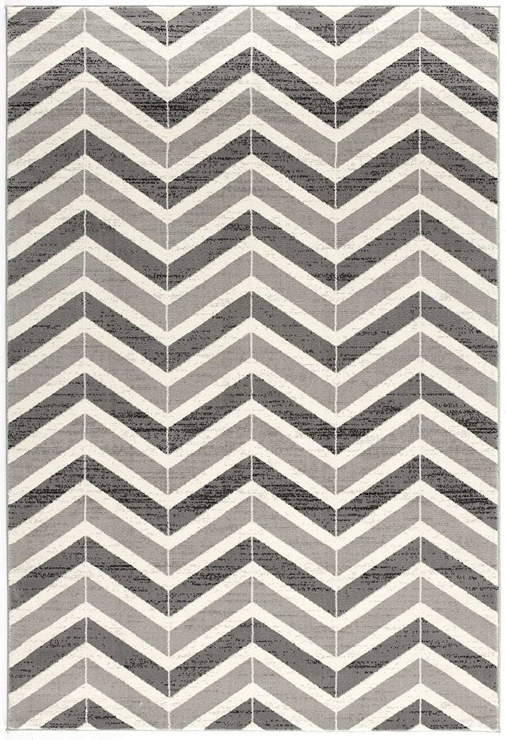 5' X 8' Gray Chevron Dhurrie Area Rug - Homeroots - Flyclothing LLC