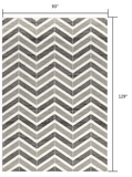8' X 11' Gray Chevron Dhurrie Area Rug - Homeroots - Flyclothing LLC
