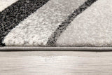 3' X 5' Gray Abstract Power Loom Area Rug - Homeroots - Flyclothing LLC