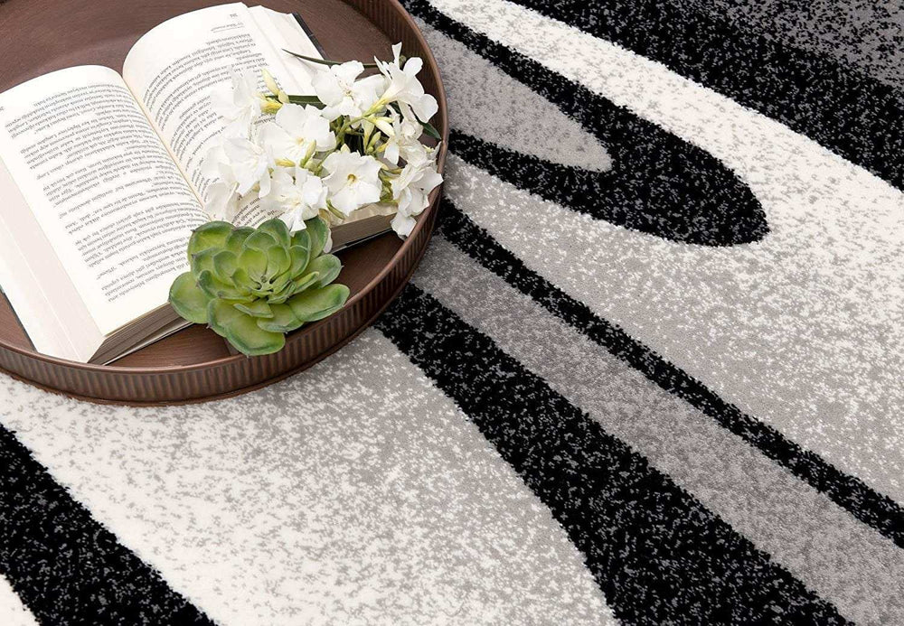 3' X 5' Gray Abstract Power Loom Area Rug - Homeroots - Flyclothing LLC