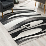 4' X 6' Gray Abstract Power Loom Area Rug - Homeroots - Flyclothing LLC