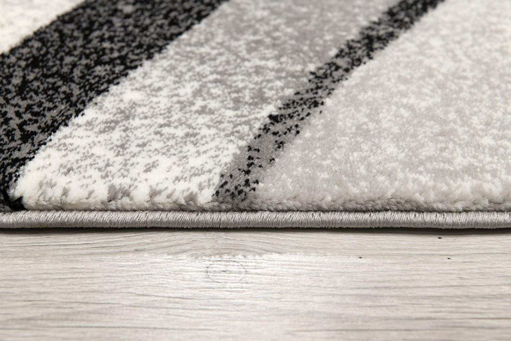 4' X 6' Gray Abstract Power Loom Area Rug - Homeroots - Flyclothing LLC