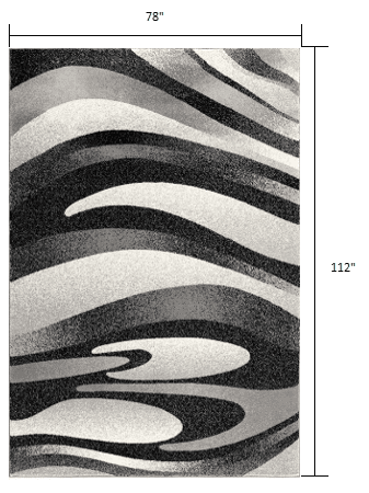 6' X 9' Gray Abstract Dhurrie Area Rug - Homeroots - Flyclothing LLC