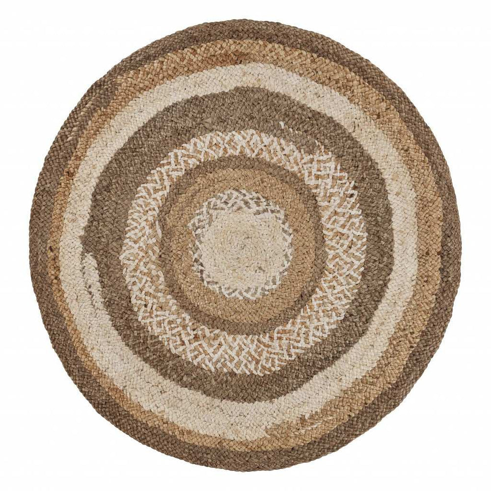 Multicolored Concentric Boutique Jute Rug - Homeroots - Flyclothing LLC