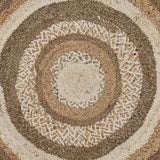 Multicolored Concentric Boutique Jute Rug - Homeroots - Flyclothing LLC