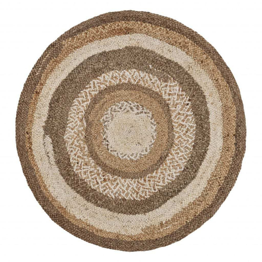 Multicolored Concentric Boutique Jute Rug - Homeroots - Flyclothing LLC