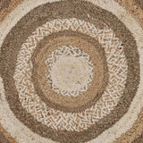 Multicolored Concentric Boutique Jute Rug - Homeroots - Flyclothing LLC