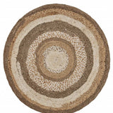 Multicolored Concentric Boutique Jute Rug - Homeroots - Flyclothing LLC