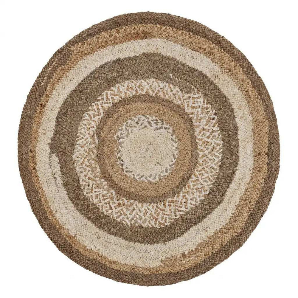 Multicolored Concentric Boutique Jute Rug - Homeroots - Flyclothing LLC