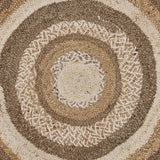 Multicolored Concentric Boutique Jute Rug - Homeroots - Flyclothing LLC