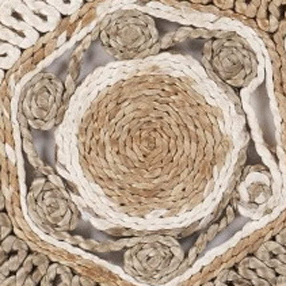 Daisy Geometric Multicolored Boutique Jute Rug - Homeroots - Flyclothing LLC