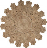 Dazzling Concentric Natural Boutique Jute Rug - Homeroots - Flyclothing LLC