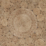 Dazzling Concentric Natural Boutique Jute Rug - Homeroots - Flyclothing LLC